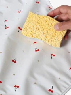 Bavoir Tablier Manches Longues Avec Col Rose Imprimé - Vertbaudet -Boutique Bébé bavoir tablier manches longues avec col 4