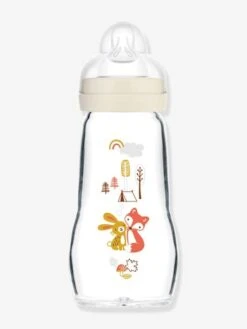 Biberon Verre 260 Ml MAM Feel Good Débit 2 Beige - Mam