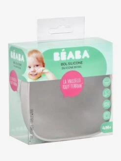 Bol En Silicone Avec Ventouse BEABA Gris - Beaba -Boutique Bébé bol en silicone avec ventouse beaba 2