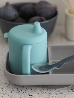 Coffret D’apprentissage 3 Pièces BEABA En Silicone Rose - Beaba -Boutique Bébé coffret dapprentissage 3 pieces beaba en silicone 2