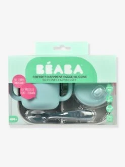 Coffret D’apprentissage 3 Pièces BEABA En Silicone Rose - Beaba -Boutique Bébé coffret dapprentissage 3 pieces beaba en silicone 5