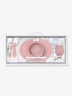 Coffret-repas 4 Pièces EZPZ First Food Set En Silicone Bleu - EZPZ -Boutique Bébé coffret repas 4 pieces ezpz first food set en silicone 2