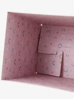 Corbeille En Carton Pliable Arc-en-ciel Rose - Vertbaudet -Boutique Bébé corbeille en carton pliable arc en ciel 2