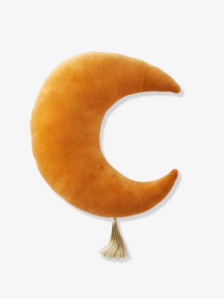 Coussin Lune En Velours EDEN INDIA Ocre - Vertbaudet 1 Coussin Lune En Velours EDEN INDIA Ocre - Vertbaudet