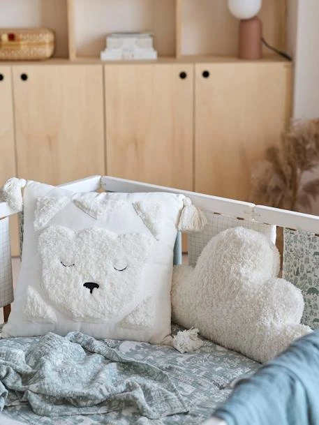 Coussin Nuage En Sherpa Ecru - Vertbaudet 4 Coussin Nuage En Sherpa Ecru - Vertbaudet – Image 4