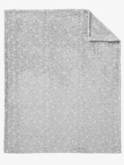 Couverture En Microfibre Imprimée étoiles Gris Clair - Vertbaudet -Boutique Bébé couverture en microfibre imprimee etoiles 2