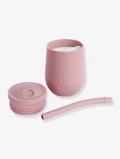 Gobelet D’apprentissage Avec Paille EZPZ Mini Cup En Silicone Rose Blush - EZPZ -Boutique Bébé gobelet dapprentissage avec paille ezpz mini cup en silicone 5