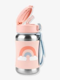 Gourde Acier Avec Paille SKIP HOP Whimz Rose/arc En Ciel - Skip Hop -Boutique Bébé gourde acier avec paille skip hop whimz 2