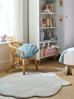 Grand Tapis En Fourrure Coquillage SOUS L'OCÉAN Ecru - Vertbaudet -Boutique Bébé grand tapis en fourrure coquillage sous locean 3