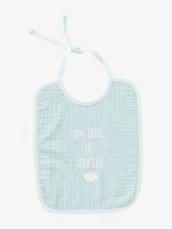 Lot De 2 Bavoirs Bébé En Gaze De Coton Lot Bleu - Vertbaudet -Boutique Bébé lot de 2 bavoirs bebe en gaze de coton 2