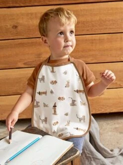 Lot De 2 Bavoirs En Coton Bio Medium Drop Little Mateis LÄSSIG Orange épice - Lassig -Boutique Bébé lot de 2 bavoirs en coton bio medium drop little mateis lassig 2