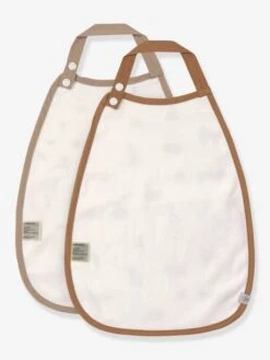 Lot De 2 Bavoirs En Coton Bio Medium Drop Little Mateis LÄSSIG Orange épice - Lassig -Boutique Bébé lot de 2 bavoirs en coton bio medium drop little mateis lassig 3