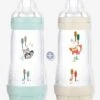 Lot De 2 Biberons 320 Ml MAM Easy Start Anti-colique Time For Love Aqua - Mam