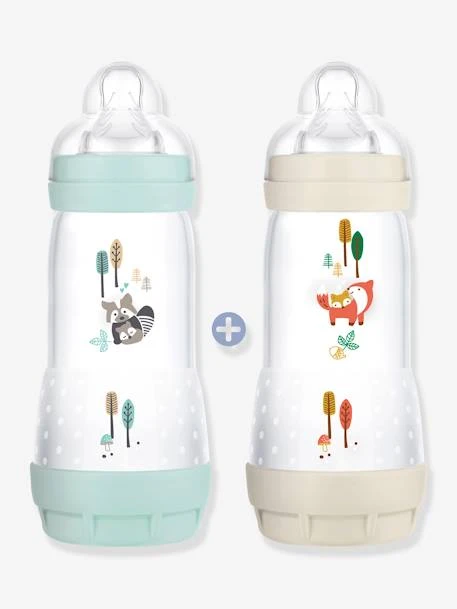 Lot De 2 Biberons 320 Ml MAM Easy Start Anti-colique Time For Love Aqua - Mam 1 Lot De 2 Biberons 320 Ml MAM Easy Start Anti-colique Time For Love Aqua - Mam