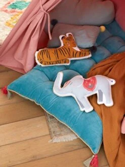 Lot De 2 Coussins Animaux EDEN INDIA Multicolore - Vertbaudet -Boutique Bébé lot de 2 coussins animaux eden india 3