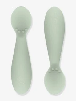 Lot De 2 Cuillères 1er âge EZPZ Tiny Spoon En Silicone Vert Amande - EZPZ -Boutique Bébé lot de 2 cuilleres 1er age ezpz tiny spoon en silicone 3