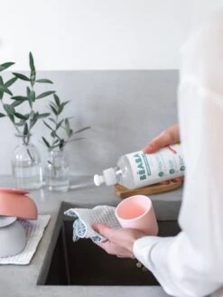 Lot De 2 Flacons De Liquide Vaisselle (500 Ml) BEABA Blanc - Beaba -Boutique Bébé lot de 2 flacons de liquide vaisselle 500 ml beaba 3