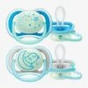 Lot De 2 Sucettes 6-18 Mois Phosphorescentes Ultra Air Night Philips AVENT Bleu - Philips Avent