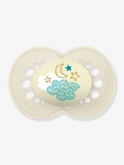 Lot De 2 Sucettes En Silicone MAM Nuit 18+ Vert + Bleu - Mam -Boutique Bébé lot de 2 sucettes en silicone mam nuit 18 2