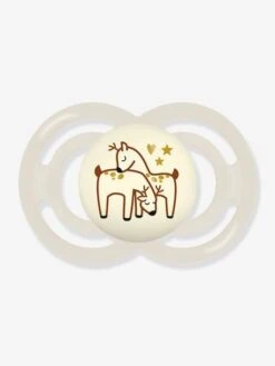 Lot De 2 Sucettes En Silicone MAM Perfect Nuit 6+ Vert + Beige - Mam -Boutique Bébé lot de 2 sucettes en silicone mam perfect nuit 6 2
