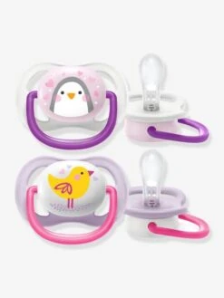 Lot De 2 Sucettes Ultra Air Animals 1er âge Philips AVENT Oiseau + Pingouin - Philips Avent -Boutique Bébé lot de 2 sucettes ultra air animals 1er age philips avent 4