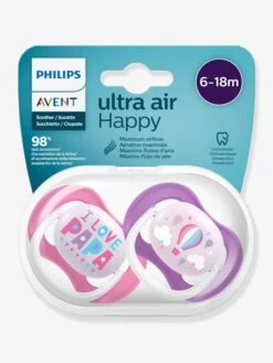 Lot De 2 Sucettes Ultra Air Animals 2e âge Philips AVENT Pingouin + éléphant - Philips Avent -Boutique Bébé lot de 2 sucettes ultra air animals 2e age philips avent 2