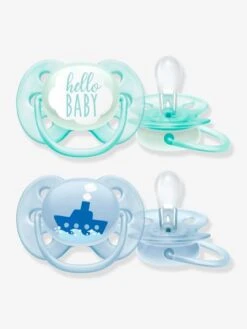 Lot De 2 Sucettes Ultra Douces 1er âge Philips AVENT Lapin Blanc - Philips Avent