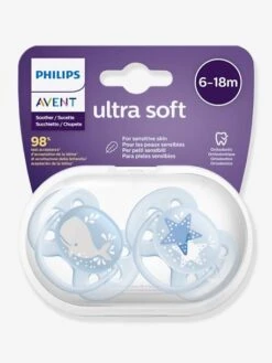 Lot De 2 Sucettes Ultra Douces 2e âge Philips AVENT Ecureuil/fleurs - Philips Avent -Boutique Bébé lot de 2 sucettes ultra douces 2e age philips avent 2