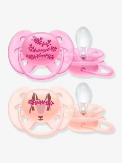 Lot De 2 Sucettes Ultra Douces 2e âge Philips AVENT Ecureuil/fleurs - Philips Avent -Boutique Bébé lot de 2 sucettes ultra douces 2e age philips avent 3