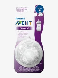 Lot De 2 Tétines Philips AVENT Natural à Débit Rapide, Dès 6 Mois Transparent - Philips Avent -Boutique Bébé lot de 2 tetines philips avent natural a debit rapide des 6 mois 2