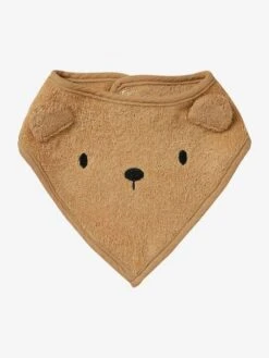 Lot De 3 Bavoirs Bandanas En éponge Et Gaze De Coton Caramel - Vertbaudet -Boutique Bébé lot de 3 bavoirs bandanas en eponge et gaze de coton 3