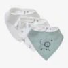 Lot De 3 Bavoirs Bandanas En Gaze De Coton Lot Vert Panda - Vertbaudet