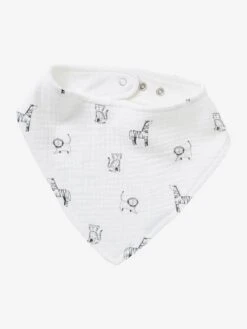 Lot De 3 Bavoirs Bandanas En Gaze De Coton Lot Vert Panda - Vertbaudet -Boutique Bébé lot de 3 bavoirs bandanas en gaze de coton 2