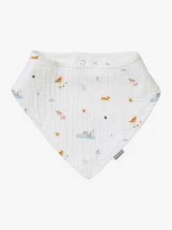 Lot De 3 Bavoirs Bandanas En Gaze De Coton Lot Vert Panda - Vertbaudet -Boutique Bébé lot de 3 bavoirs bandanas en gaze de coton 5