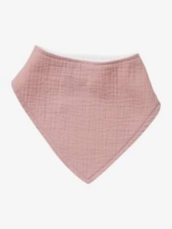 Lot De 3 Bavoirs Bandanas En Gaze De Coton / éponge Rose Grenier - Vertbaudet -Boutique Bébé lot de 3 bavoirs bandanas en gaze de coton eponge 3