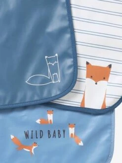 Lot De 3 Bavoirs Plastifiés Bleu - Vertbaudet -Boutique Bébé lot de 3 bavoirs plastifies 4