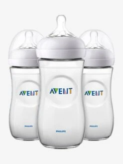 Lot De 3 Biberons 330 Ml Philips AVENT Natural Sans BPA Transparent - Philips Avent