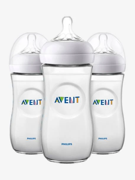Lot De 3 Biberons 330 Ml Philips AVENT Natural Sans BPA Transparent - Philips Avent 1 Lot De 3 Biberons 330 Ml Philips AVENT Natural Sans BPA Transparent - Philips Avent