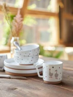 Lot De 3 Couverts 2e âge LÄSSIG Tiny Farmer Mouton/oie Blanc - Lassig -Boutique Bébé lot de 3 couverts 2e age lassig tiny farmer 2