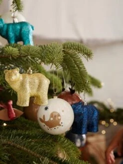Lot De 3 Décorations De Noël Ours Pailletés Vert - Vertbaudet -Boutique Bébé lot de 3 decorations de noel ours pailletes 4