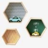 Lot De 3 étagères Hexagones Enfant Bois/multicolore - Vertbaudet