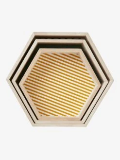 Lot De 3 étagères Hexagones Enfant Bois/multicolore - Vertbaudet -Boutique Bébé lot de 3 etageres hexagones enfant 2