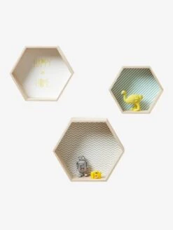 Lot De 3 étagères Hexagones Enfant Bois/multicolore - Vertbaudet -Boutique Bébé lot de 3 etageres hexagones enfant 5