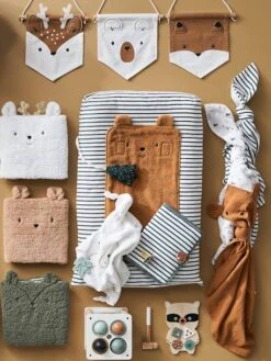 Lot De 3 Fanions Animaux GREEN FOREST Blanc - Vertbaudet -Boutique Bébé lot de 3 fanions animaux green forest 2