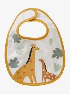 Lot De 7 Bavoirs Naissance En Coton Bio* Vertbaudet Blanc Jungle - Vertbaudet -Boutique Bébé lot de 7 bavoirs naissance en coton bio vertbaudet 5