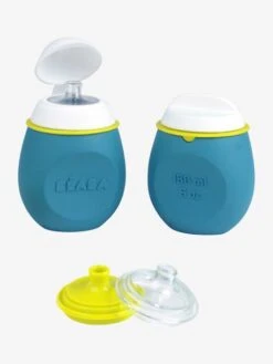Lot De Gourdes Pour Compotes BEABA Babysqueez' 2 En 1 + Squeez'portion Blue - Beaba
