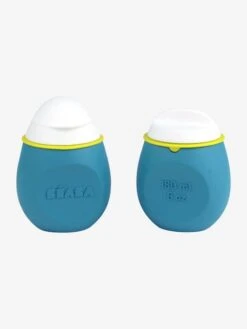 Lot De Gourdes Pour Compotes BEABA Babysqueez' 2 En 1 + Squeez'portion Blue - Beaba -Boutique Bébé lot de gourdes pour compotes beaba babysqueez 2 en 1 squeezportion 3