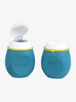Lot De Gourdes Pour Compotes BEABA Babysqueez' 2 En 1 + Squeez'portion Blue - Beaba -Boutique Bébé lot de gourdes pour compotes beaba babysqueez 2 en 1 squeezportion 4