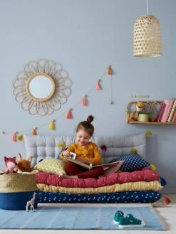 Miroir En Rotin Hélios Marron - Vertbaudet -Boutique Bébé miroir en rotin helios 3