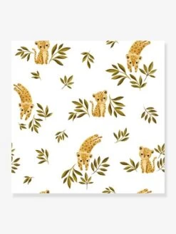 Papier Peint Léopard Savane Felidae LILIPINSO Ocre - Lilipinso